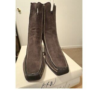 Pons Quintana Estela Brown Suede Ankle Boots Sz US 9 EUR 40